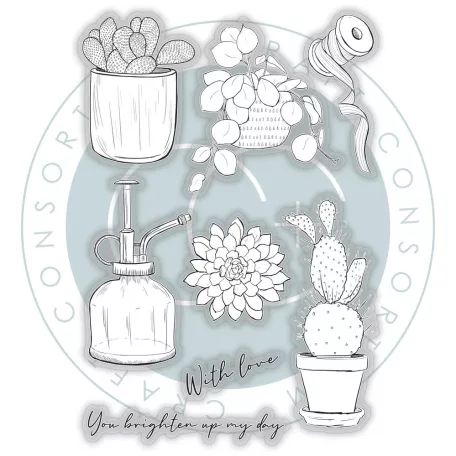 Botany Boutique - Cactus Szilikonbélyegző Craft Consortium Clear Stamps (1 csomag)