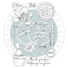   Botany Boutique - Orchid Szilikonbélyegző Craft Consortium Clear Stamps (1 csomag)