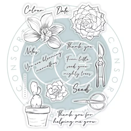 Botany Boutique - Orchid Szilikonbélyegző Craft Consortium Clear Stamps (1 csomag)
