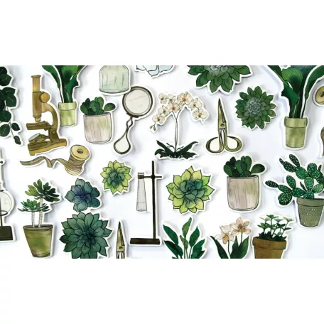 Botany Boutique Chipboard díszítőelem Craft Consortium Chipboard Ephemera (1 csomag)