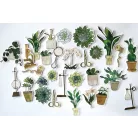 Botany Boutique Chipboard díszítőelem Craft Consortium Chipboard Ephemera (1 csomag)
