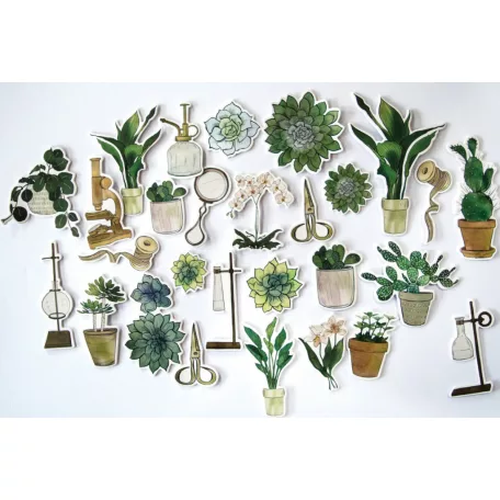 Botany Boutique Chipboard díszítőelem Craft Consortium Chipboard Ephemera (1 csomag)