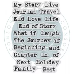   Fotopolimer bélyegző Journal Sentiments Craft Consortium A6 Clear Photopolymer Stamps (1 csomag)