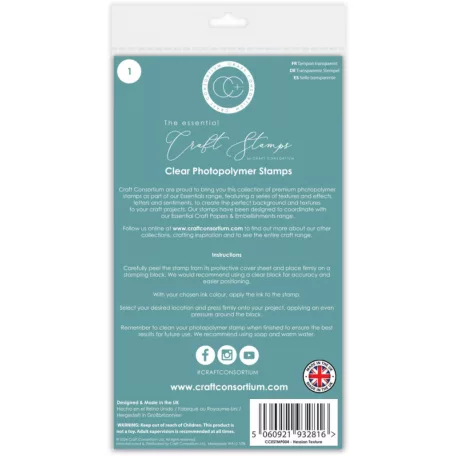 Fotopolimer bélyegző Hessian Texture Craft Consortium A6 Clear Photopolymer Stamps (1 csomag)