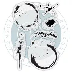   Fotopolimer bélyegző Ink & Coffee Stains  Craft Consortium A6 Clear Photopolymer Stamps (1 csomag)