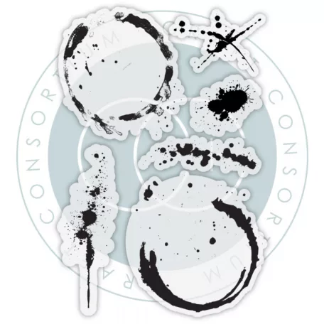 Fotopolimer bélyegző Ink & Coffee Stains  Craft Consortium A6 Clear Photopolymer Stamps (1 csomag)