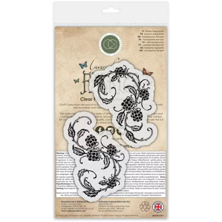 Fotopolimer bélyegző Fairies - Blackberries Craft Consortium A6 Clear Photopolymer Stamps (1 csomag)