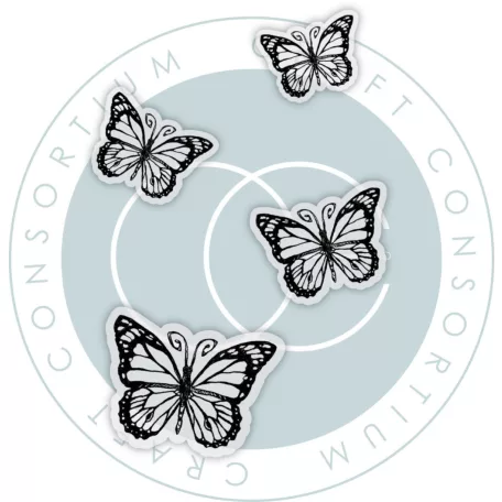 Fotopolimer bélyegző Fairies - Butterflies Craft Consortium A6 Clear Photopolymer Stamps (1 csomag)