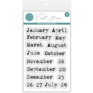   Fotopolimer bélyegző Journal - Months Craft Consortium A6 Clear Photopolymer Stamps (1 csomag)