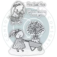   Amongst the Hedgerow - Bunny Fotopolimer bélyegző Craft Consortium A6 Clear Photopolymer Stamps (1 csomag)