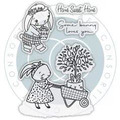   Amongst the Hedgerow - Bunny Fotopolimer bélyegző Craft Consortium A6 Clear Photopolymer Stamps (1 csomag)