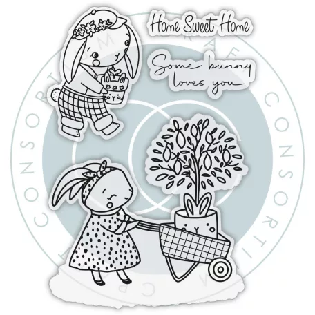 Amongst the Hedgerow - Bunny Fotopolimer bélyegző Craft Consortium A6 Clear Photopolymer Stamps (1 csomag)