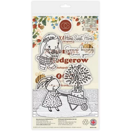 Amongst the Hedgerow - Bunny Fotopolimer bélyegző Craft Consortium A6 Clear Photopolymer Stamps (1 csomag)