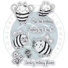   Amongst the Hedgerow - Buzzing Fotopolimer bélyegző Craft Consortium A6 Clear Photopolymer Stamps (1 csomag)