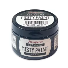   Stamperia Ködös Hatású Festék Deep Black Art Stories Misty Paint (150 ml)