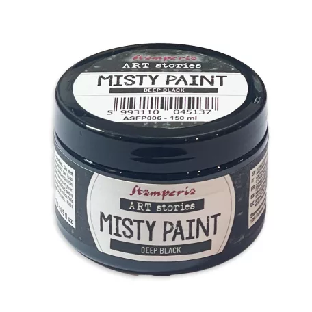 Stamperia Ködös Hatású Festék Deep Black Art Stories Misty Paint (150 ml)