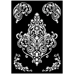   Stamperia Frieze and Corners Vastag stencil A3  Art Stories A3 Big Stencil Frieze and Corners (KSTDA3001) (1 db)