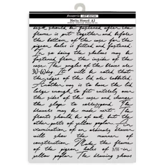   Stamperia Writings Vastag stencil A3  Art Stories A3 Big Stencil Writings (KSTDA3005) (1 db)