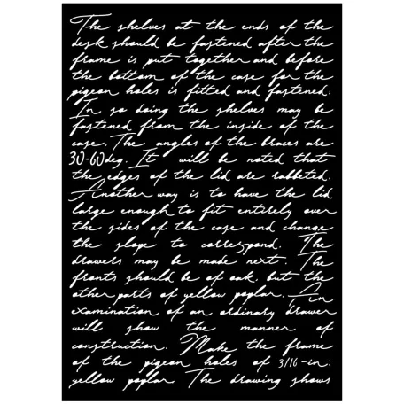 Stamperia Writings Vastag stencil A3  Art Stories A3 Big Stencil Writings (KSTDA3005) (1 db)