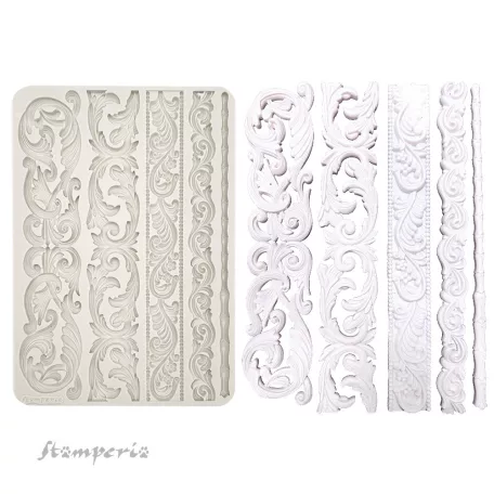 Stamperia Stripes Szilikon öntőforma A4  Art Stories Big A4 Silicon Mould (1 db)