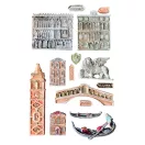 Stamperia Venice City of Art Szilikon öntőforma A5 Monuments Silicon Mould (1 db)