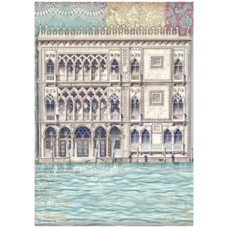 Stamperia Venice City of Art Rizspapír A4 Antica Legatoria Rice Paper (1 ív)