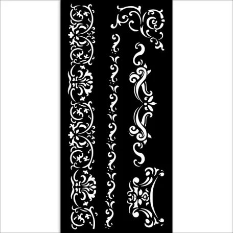 Stamperia Venice City of Art Vastag stencil 12x25cm Border Thick Stencil  (1 db)
