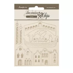   Stamperia Venice City of Art Chipboard 14x14 cm Elements Decorative Chips (1 ív)