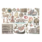 Stamperia Venice City of Art Kivágatok - öntapadós Ephemera (1 csomag)