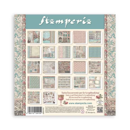 Stamperia Venice City of Art Papírkészlet 12" (30 cm) Single Face Maxi Paper Pack (22 ív)