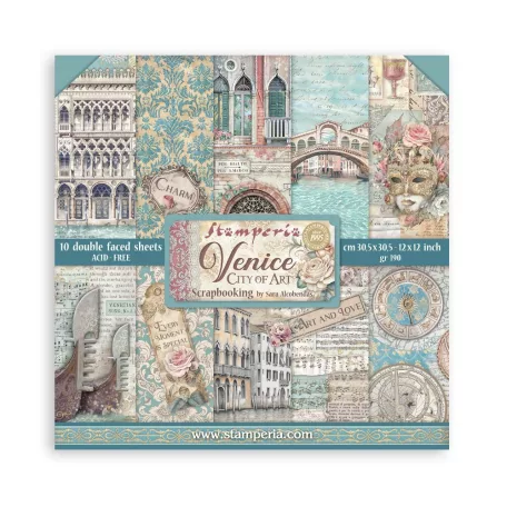 Stamperia Venice City of Art Papírkészlet 12" (30 cm)  Paper Pack (10 ív)