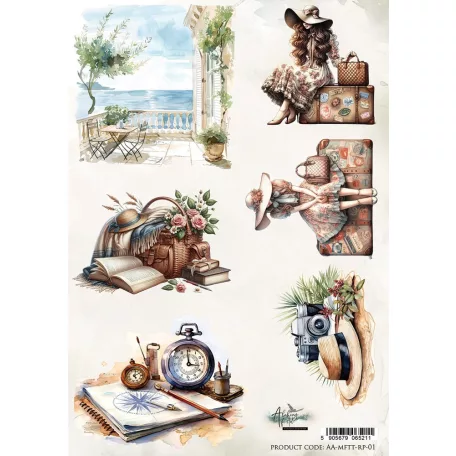 Alchemy of Art Rizspapír A4 - Memories from the Trip - 1 - Rice Paper (1 ív)