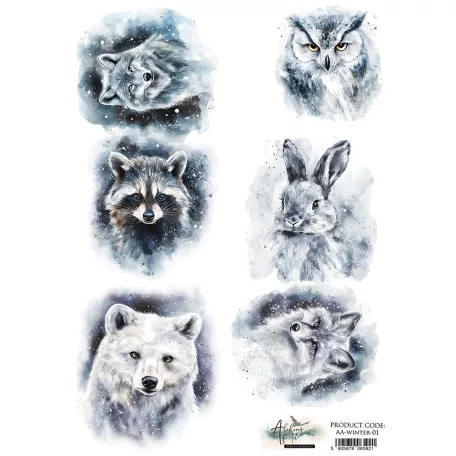 Alchemy of Art Rizspapír A4 - Magic of the Northern Lights - Winter - Rice Paper (1 ív)