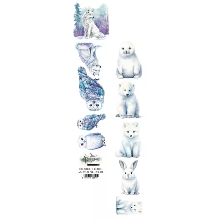 Alchemy of Art Kivágóív 30cm x 5cm Magic of the Northern Lights Extras to Cut (1 ív)