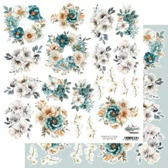   Alchemy of Art Kivágóív 12" (30 cm) Magic of the Northern Lights Flowers Art Alchemy Double-sided paper (1 ív)