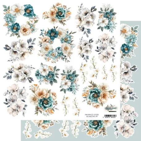 Alchemy of Art Kivágóív 12" (30 cm) Magic of the Northern Lights Flowers Art Alchemy Double-sided paper (1 ív)