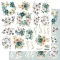Alchemy of Art Kivágóív 12" (30 cm) Magic of the Northern Lights Flowers Art Alchemy Double-sided paper (1 ív)