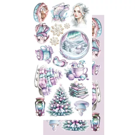 Alchemy of Art Kivágóív 6"x12" (15cm x 30 cm) Magic of the Northern Lights Extras to Cut Set (1 csomag)