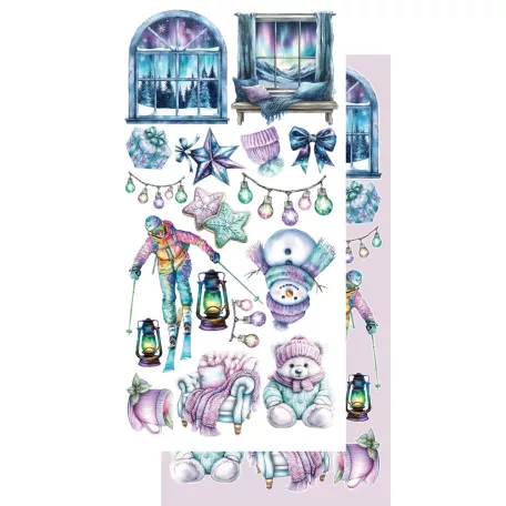 Alchemy of Art Kivágóív 6"x12" (15cm x 30 cm) Magic of the Northern Lights Extras to Cut Set (1 csomag)