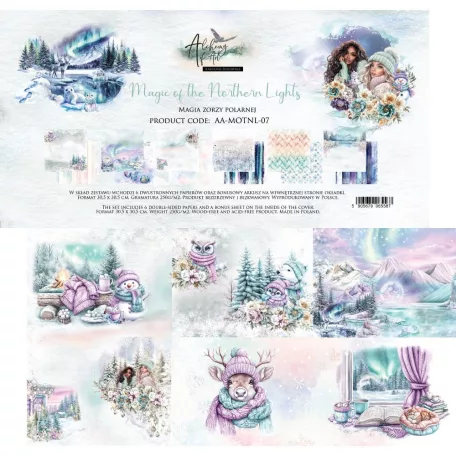 Alchemy of Art Papírkészlet 12" (30 cm) Magic of the Northern Lights Paper Collection Set (6 lap)