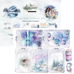   Alchemy of Art Papírkészlet 8" (20 cm) Magic of the Northern Lights Paper Collection Set (12 lap)