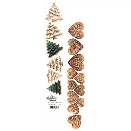 Alchemy of Art Kivágóív 30cm x 5cm Wonderful Christmas Time Extras to Cut (1 ív)