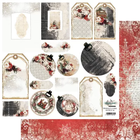 Alchemy of Art Kivágóív 12" (30 cm) Wonderful Christmas Time Art Journal Art Alchemy Double-sided paper (1 ív)