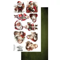   Alchemy of Art Kivágóív 6"X12" (15x30 cm) Wonderful Christmas Time Santa Double-sided paper (1 ív)