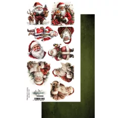   Alchemy of Art Kivágóív 6"X12" (15x30 cm) Wonderful Christmas Time Santa Double-sided paper (1 ív)