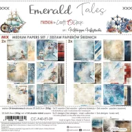   Craft O'Clock Scrapbook papírkészlet 8" (20 cm) Emerald Tales Mix Paper Set (24 ív)