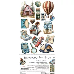   Craft O'Clock Kivágóív Summer Adventures Trip & Adventure Extras to Cut Set (18 ív)