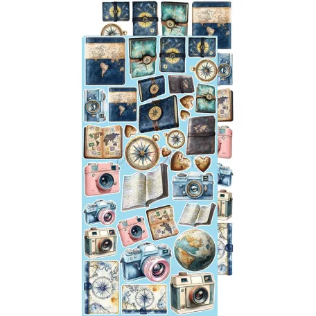 Craft O'Clock Kivágóív Summer Adventures Mix Extras to Cut Set (18 ív)