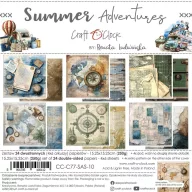   Craft O'Clock Scrapbook papírkészlet 6" (15 cm) Summer Adventures Paper Collection Set (24 ív)
