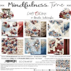  Craft O'Clock Scrapbook papírkészlet 8" (20 cm) Mindfulness Time Mix Paper Set (24 ív)